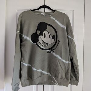 Disney Men's Green Mickey Mouse Crewneck Sweater